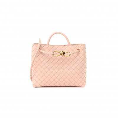 BOTTEGA VENETA NAPPA INTRECCIATO SMALL ANDIAMO SHOULDER BAG LOTUS (25*20*10cm)