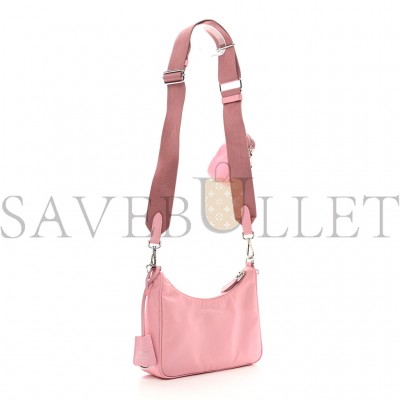 PRADA NYLON RE-EDITION 2005 SHOULDER BAG ROSA (22*17*6cm)