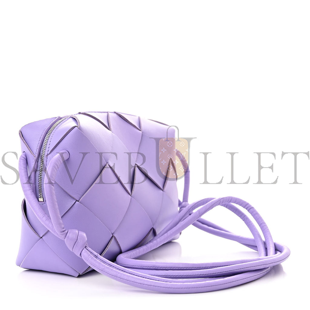 BOTTEGA VENETA LAMBSKIN MAXI INTRECCIATO SMALL CASSETTE CAMERA BAG WISTERIA (22*17*7cm) BOTTEGA VENETA LAMBSKIN MAXI INTRECCIATO SMALL CASSETTE CAMERA BAG WISTERIA (22*17*7cm)