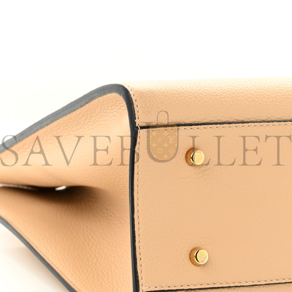 VERSACE GRAINED CALFSKIN LARGE VIRTUS TOP HANDLE SHOULDER BAG BEIGE (32x26x14cm) VERSACE GRAINED CALFSKIN LARGE VIRTUS TOP HANDLE SHOULDER BAG BEIGE (32x26x14cm)