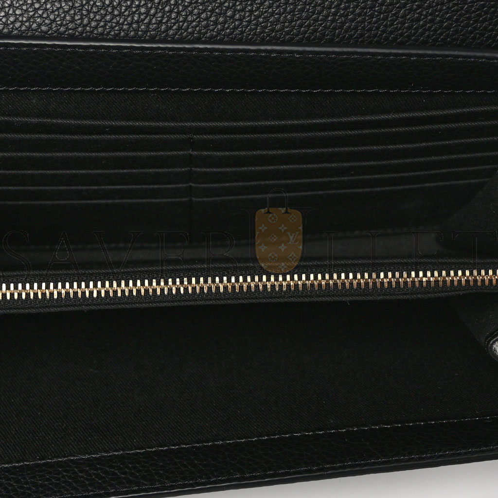 VERSACE GRAINED CALFSKIN VIRTUS WALLET ON CHAIN BLACK (18*11*4cm) VERSACE GRAINED CALFSKIN VIRTUS WALLET ON CHAIN BLACK (18*11*4cm)