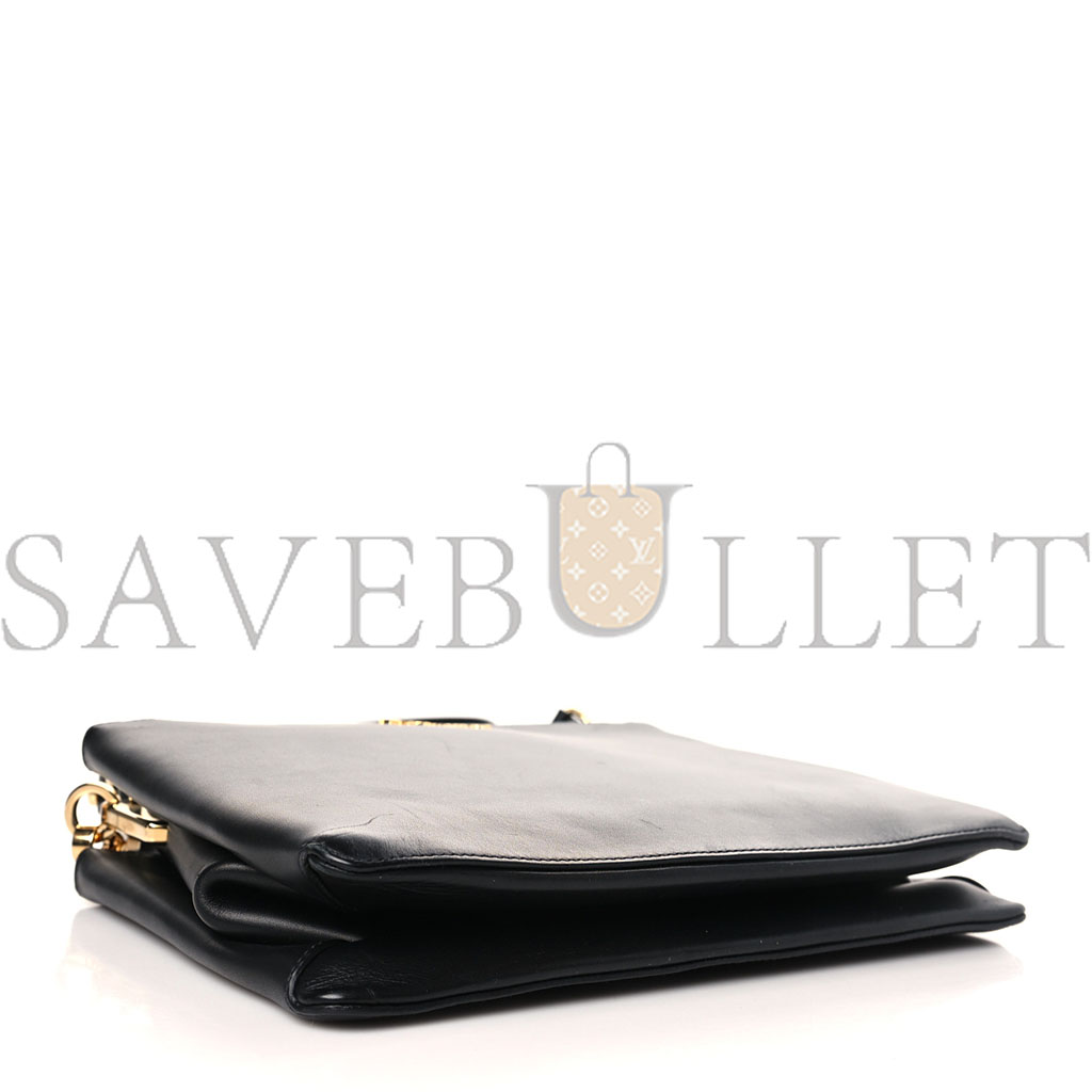 PRADA NEW CALFSKIN SMALL DEUX SHOULDER BAG BLACK (27*20*4cm) PRADA NEW CALFSKIN SMALL DEUX SHOULDER BAG BLACK (27*20*4cm)