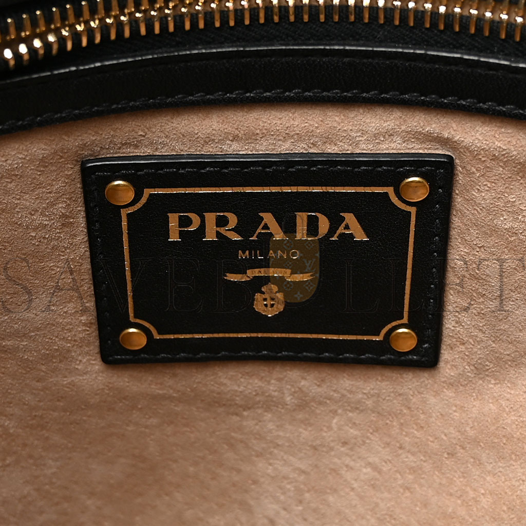 PRADA SOFT CALF SHOPPING TOTE BLACK (36*33*11cm) PRADA SOFT CALF SHOPPING TOTE BLACK (36*33*11cm)