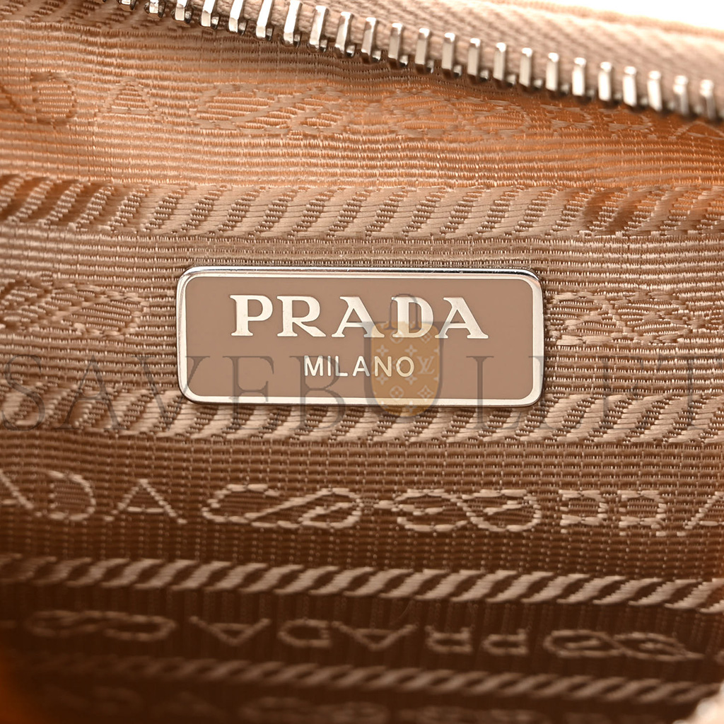 PRADA TESSUTO NYLON SAFFIANO MINI RE-EDITION 2005 BAG CAMMEO (22*17*6cm) PRADA TESSUTO NYLON SAFFIANO MINI RE-EDITION 2005 BAG CAMMEO (22*17*6cm)