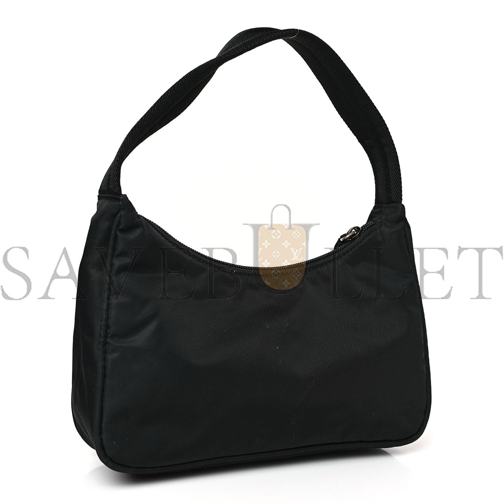 PRADA TESSUTO NYLON SPORT MINI SHOULDER BAG BLACK (22*17*6cm) PRADA TESSUTO NYLON SPORT MINI SHOULDER BAG BLACK (22*17*6cm)