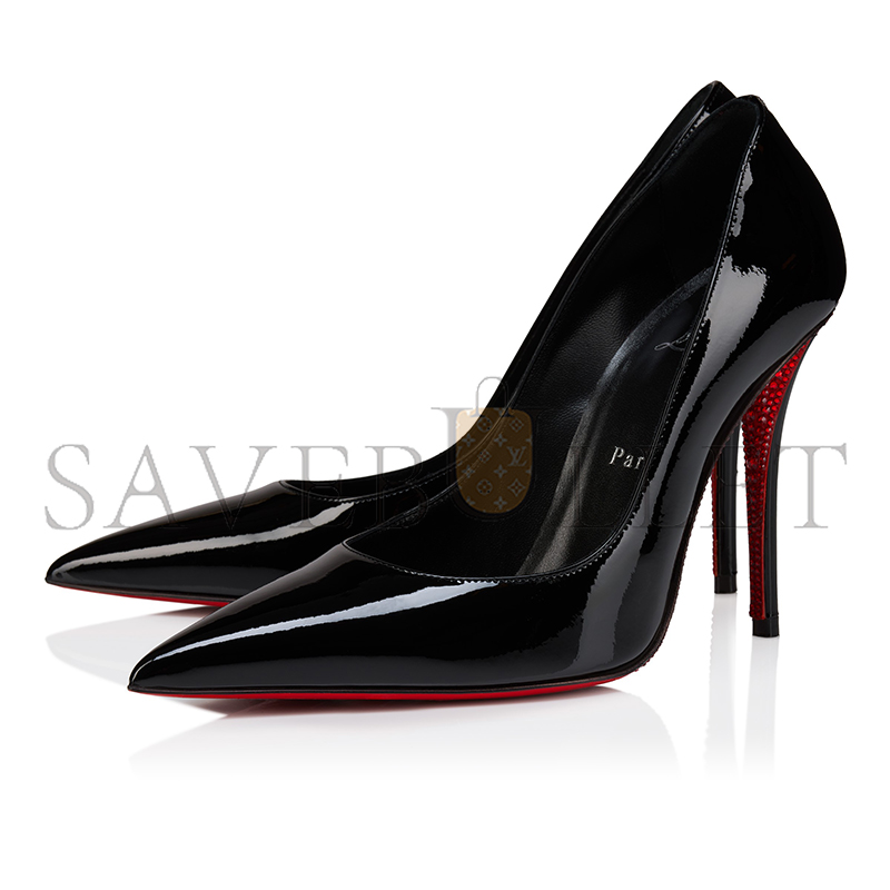 CHRISTIAN LOUBOUTIN MISS Z SUOLA STRASS 100 MM PUMPS-PATENT CALF LEATHER-BLACK-WOMEN 1250917B439 CHRISTIAN LOUBOUTIN MISS Z SUOLA STRASS 100 MM PUMPS-PATENT CALF LEATHER-BLACK-WOMEN 1250917B439