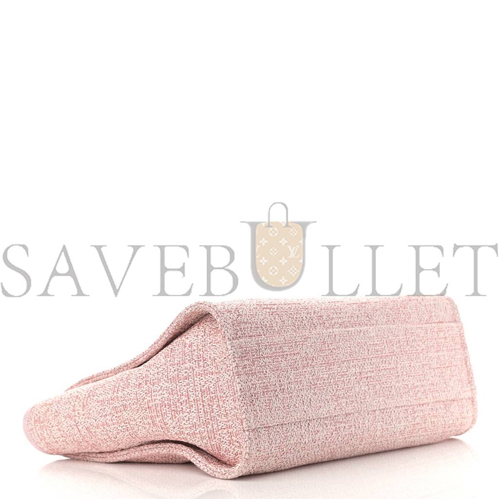 CHANEL LUREX BOUCLE SMALL DEAUVILLE TOTE PINK (34*26*13cm) CHANEL LUREX BOUCLE SMALL DEAUVILLE TOTE PINK (34*26*13cm)