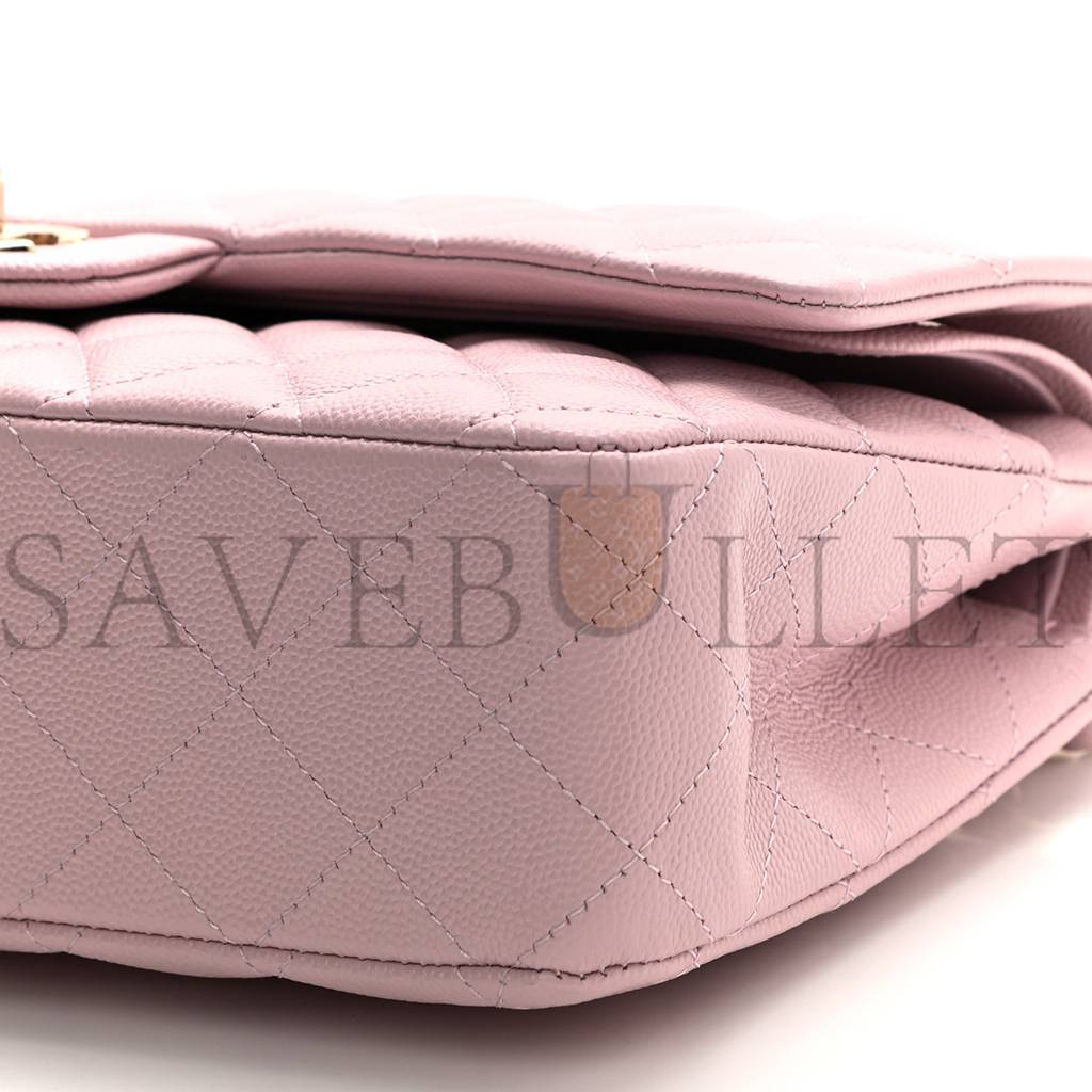 CHANEL CAVIAR QUILTED MEDIUM DOUBLE FLAP LIGHT PINK ROSE GOLD HARDWARE (25*15*6cm) CHANEL CAVIAR QUILTED MEDIUM DOUBLE FLAP LIGHT PINK ROSE GOLD HARDWARE (25*15*6cm)