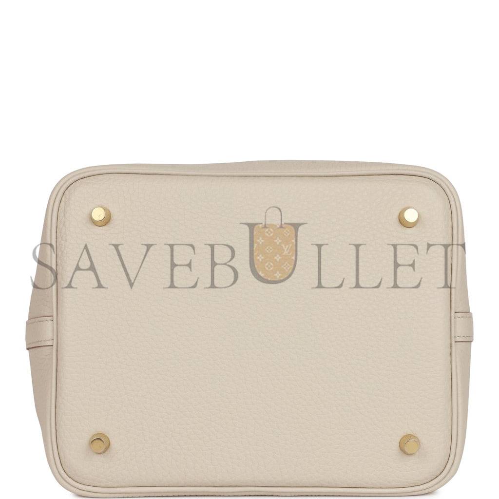 HERMES PICOTIN LOCK 22 BETON CLEMENCE GOLD HARDWARE (22*21*18cm) HERMES PICOTIN LOCK 22 BETON CLEMENCE GOLD HARDWARE (22*21*18cm)