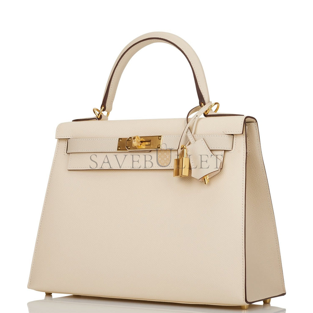 HERMES SPECIAL ORDER (HSS) KELLY SELLIER 28 NATA AND CRAIE EPSOM GOLD HARDWARE  (28*22*10cm)