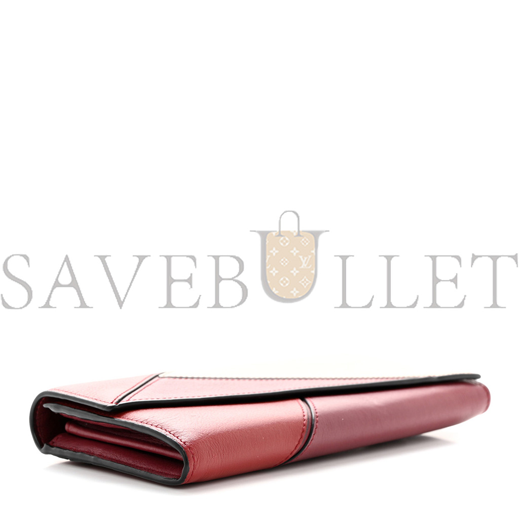 LOEWE CALFSKIN PUZZLE CONTINENTAL WALLET WINE GARNET (19*10*3cm) LOEWE CALFSKIN PUZZLE CONTINENTAL WALLET WINE GARNET (19*10*3cm)