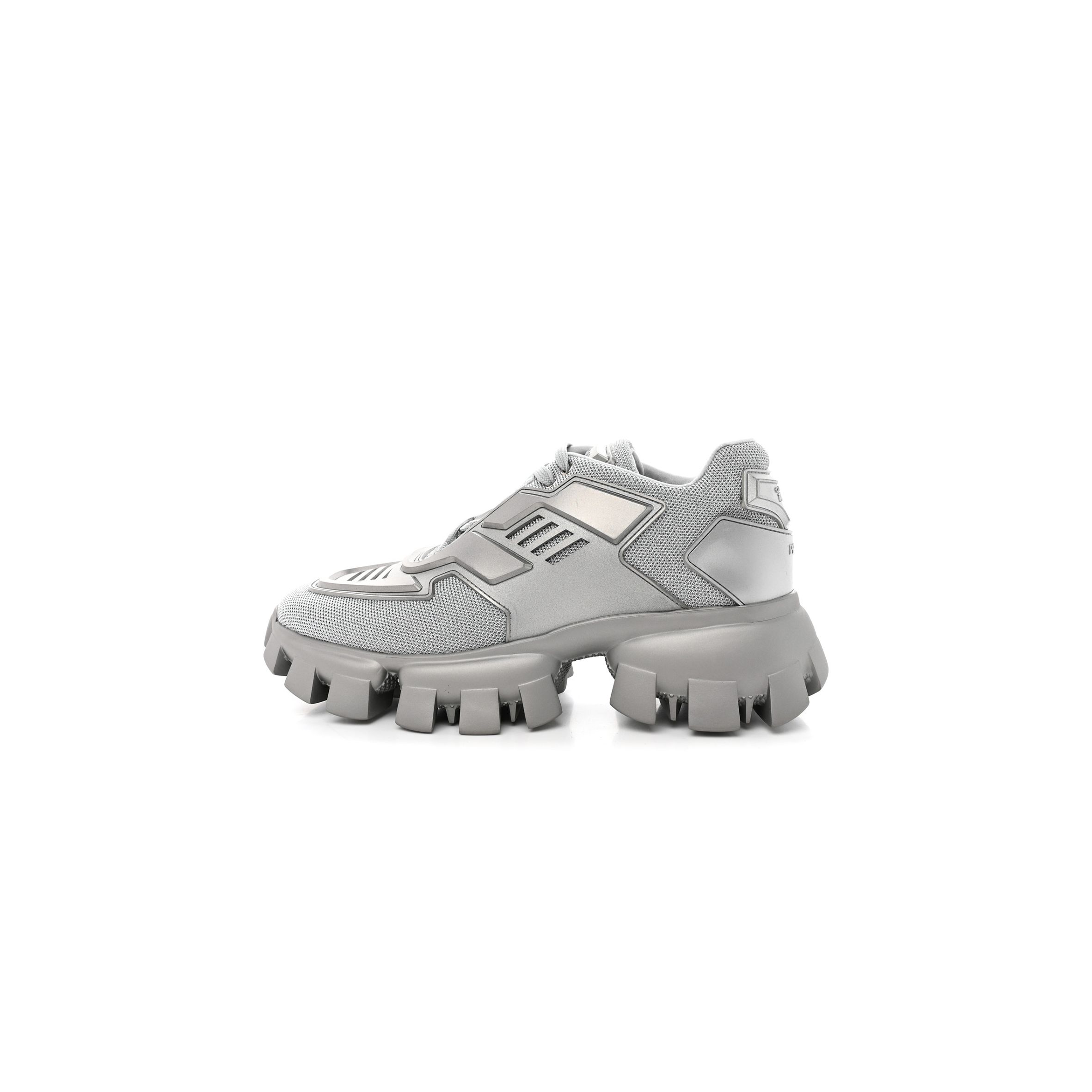 PRADA RUBBER TECHNICAL KNIT FABRIC CLOUDBUST THUNDER SNEAKERS 40 ARGENTO PRADA RUBBER TECHNICAL KNIT FABRIC CLOUDBUST THUNDER SNEAKERS 40 ARGENTO