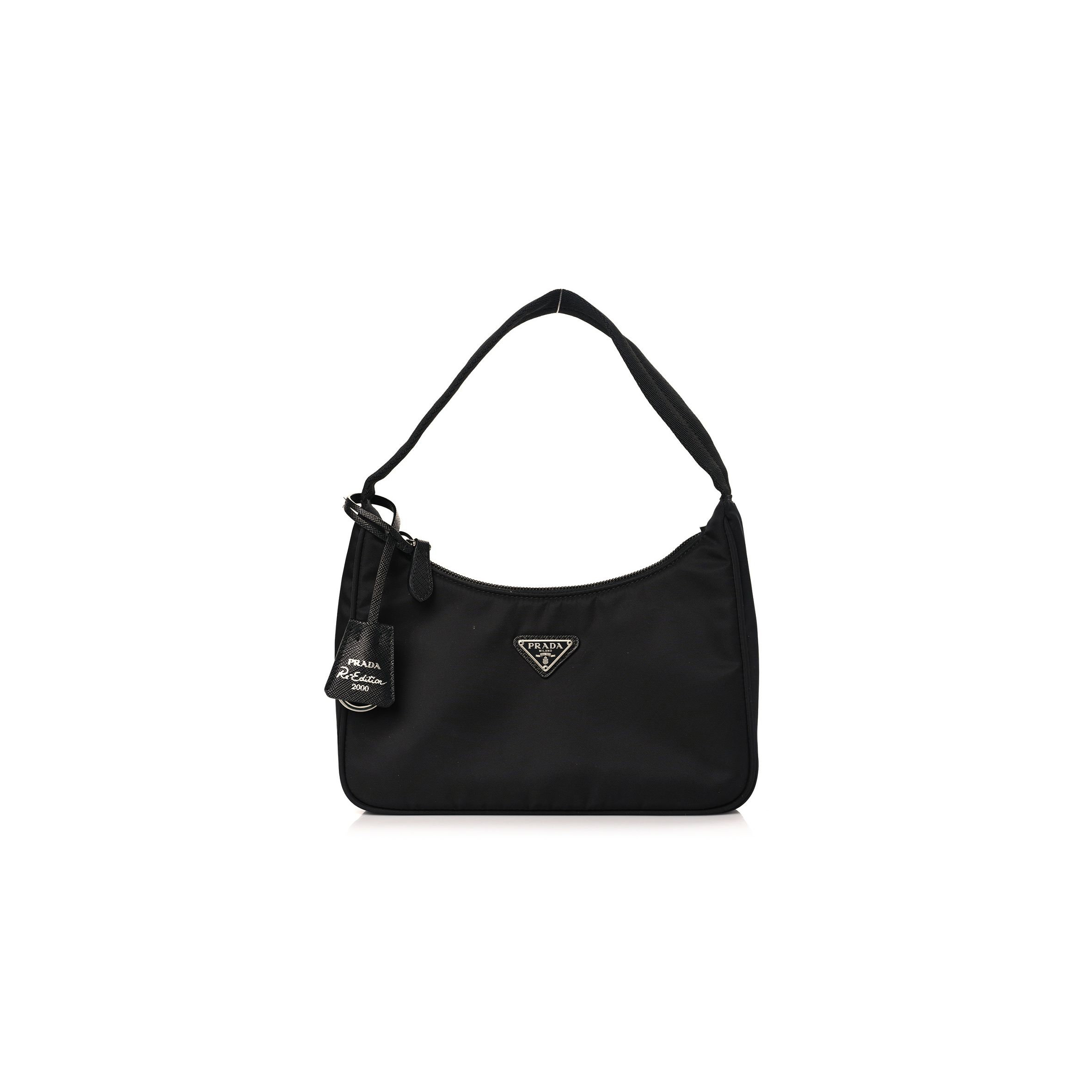 PRADA TESSUTO NYLON MINI RE-EDITION 2000 BAG BLACK (22*13*5cm) PRADA TESSUTO NYLON MINI RE-EDITION 2000 BAG BLACK (22*13*5cm)