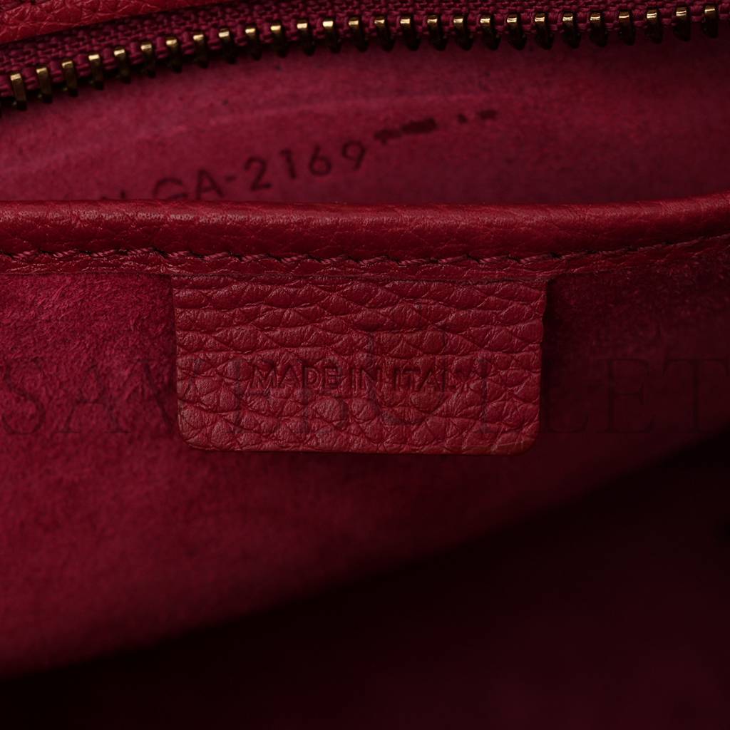 CELINE DRUMMED CALFSKIN NANO LUGGAGE RASBERRY (20*20*10cm) CELINE DRUMMED CALFSKIN NANO LUGGAGE RASBERRY (20*20*10cm)