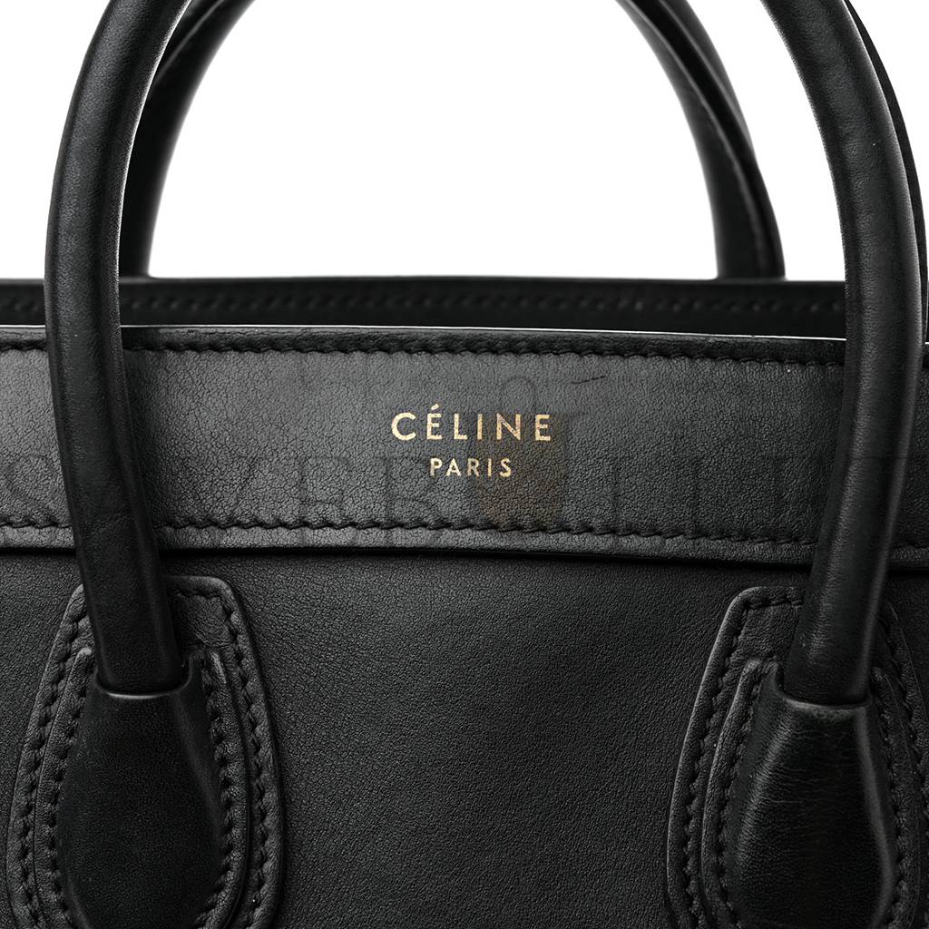 CELINE SMOOTH CALFSKIN NANO LUGGAGE BLACK (20*20*10cm) CELINE SMOOTH CALFSKIN NANO LUGGAGE BLACK (20*20*10cm)