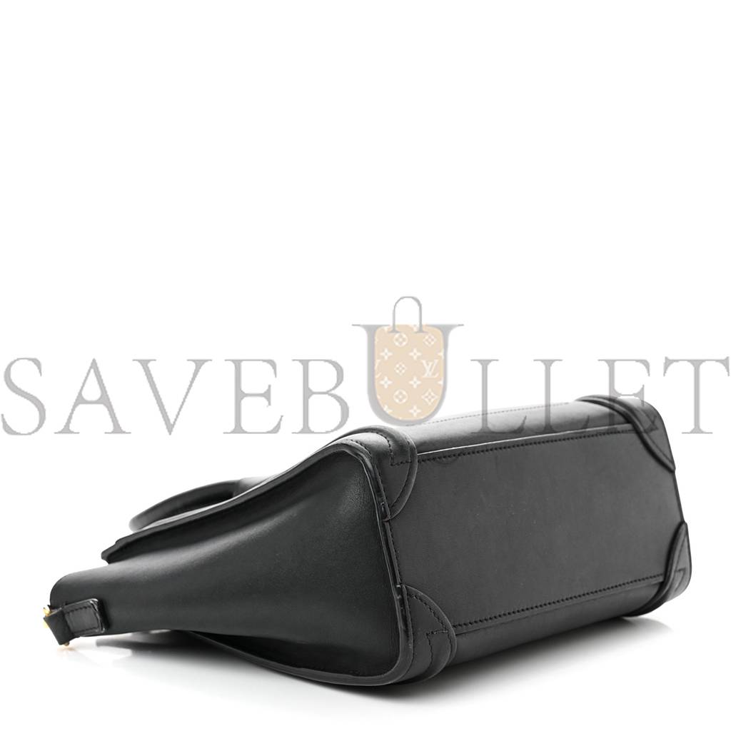CELINE SMOOTH CALFSKIN NANO LUGGAGE BLACK (20*20*10cm) CELINE SMOOTH CALFSKIN NANO LUGGAGE BLACK (20*20*10cm)