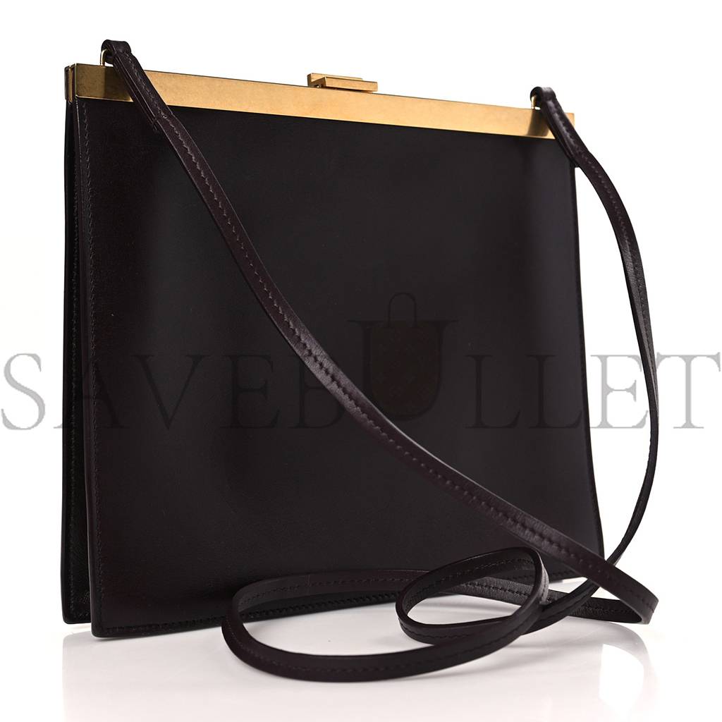 CELINE SMOOTH CALFSKIN MINI CLASP BAG BORDEAUX (23*20*3cm) CELINE SMOOTH CALFSKIN MINI CLASP BAG BORDEAUX (23*20*3cm)
