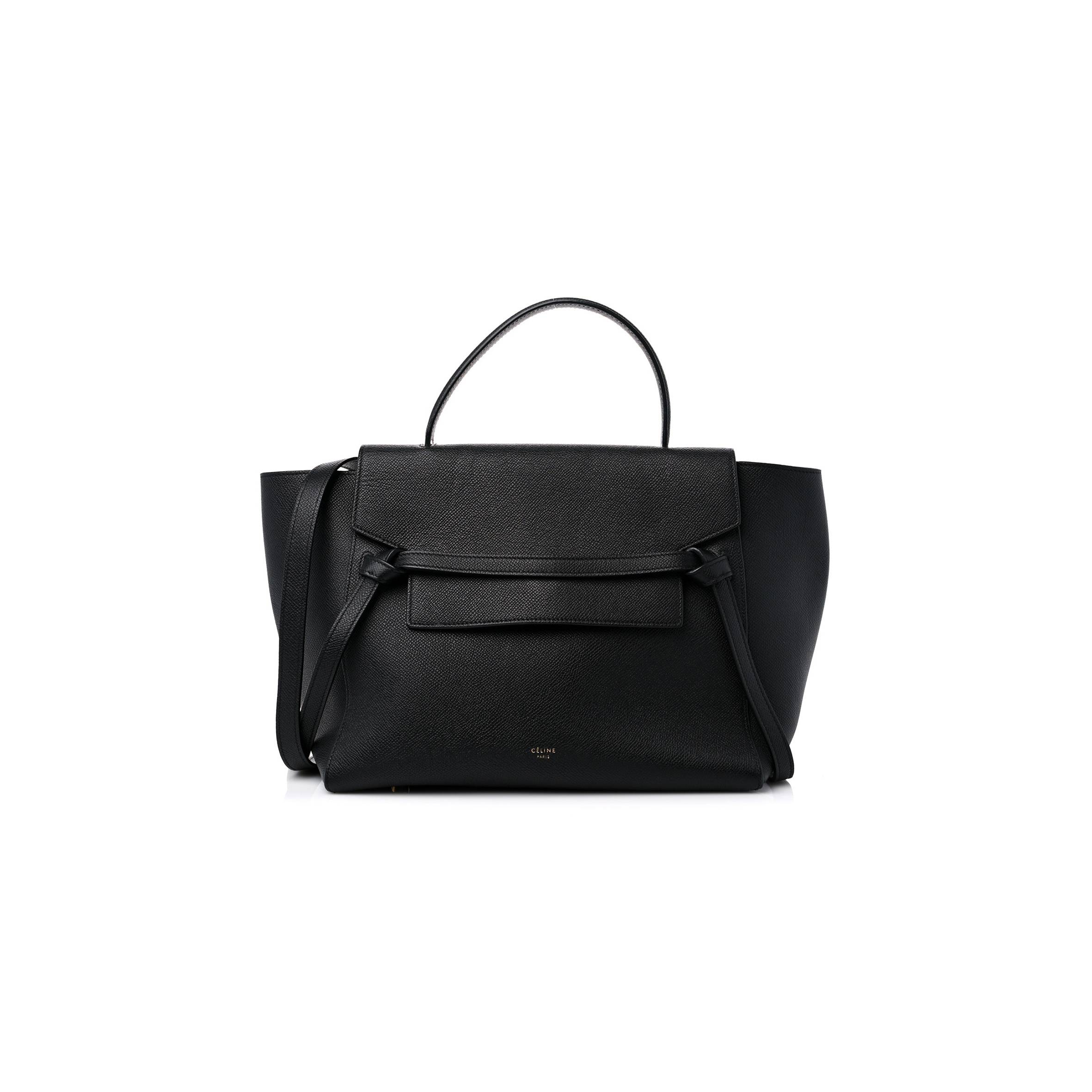 CELINE GRAINED CALFSKIN MICRO BELT BAG BLACK (28*24*15cm) CELINE GRAINED CALFSKIN MICRO BELT BAG BLACK (28*24*15cm)
