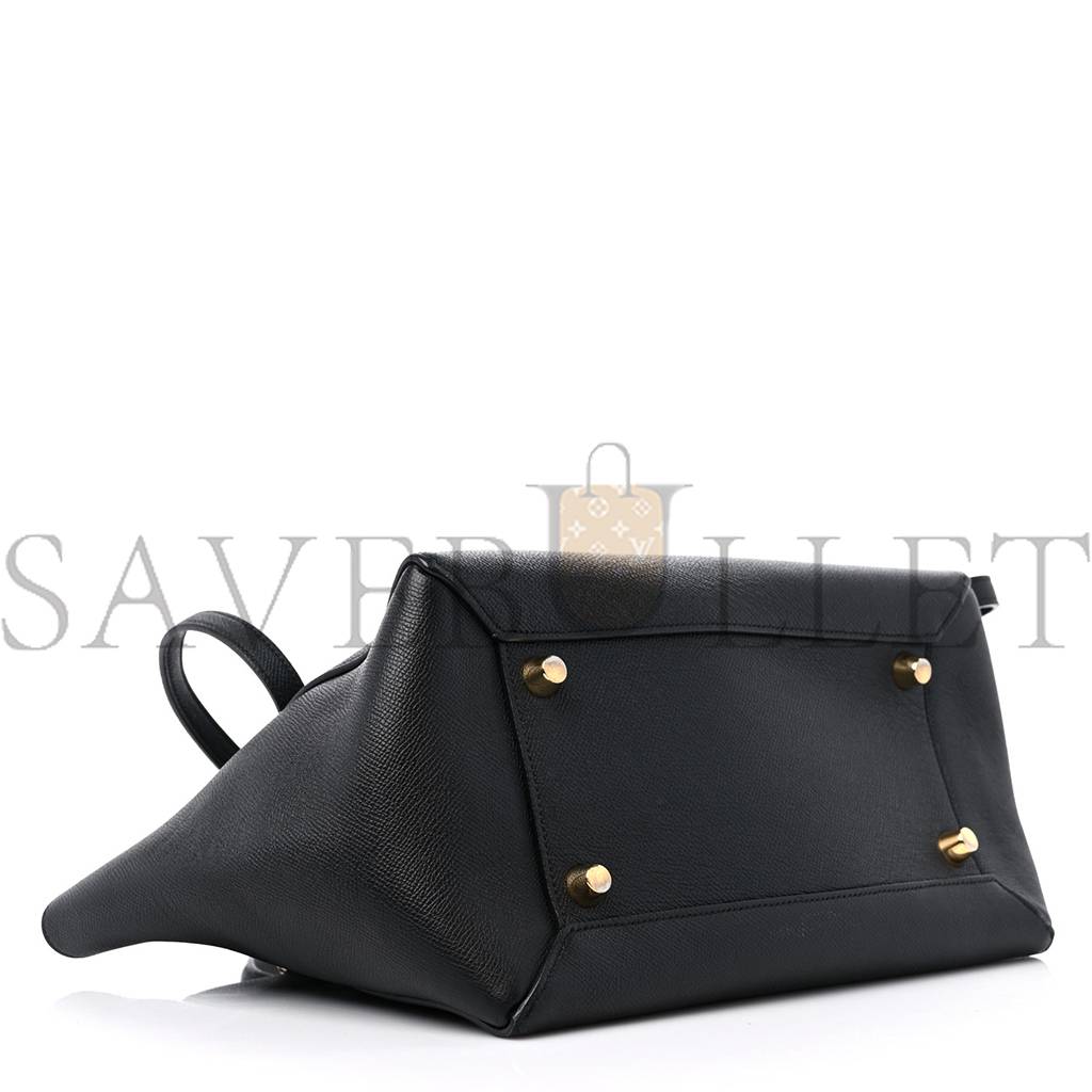CELINE GRAINED CALFSKIN MICRO BELT BAG BLACK (28*24*15cm) CELINE GRAINED CALFSKIN MICRO BELT BAG BLACK (28*24*15cm)
