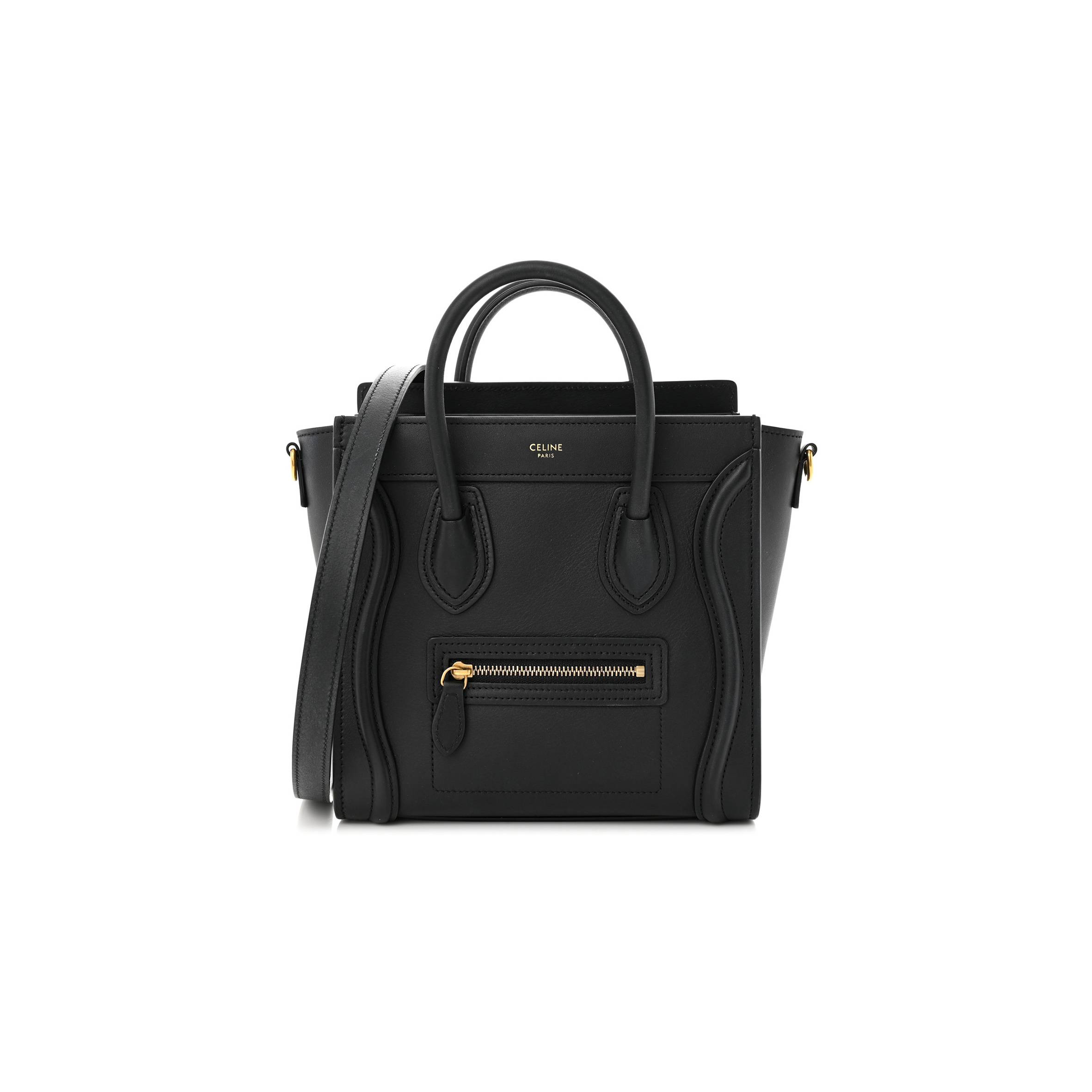 CELINE SMOOTH CALFSKIN NANO LUGGAGE BLACK (20*20*10cm) CELINE SMOOTH CALFSKIN NANO LUGGAGE BLACK (20*20*10cm)