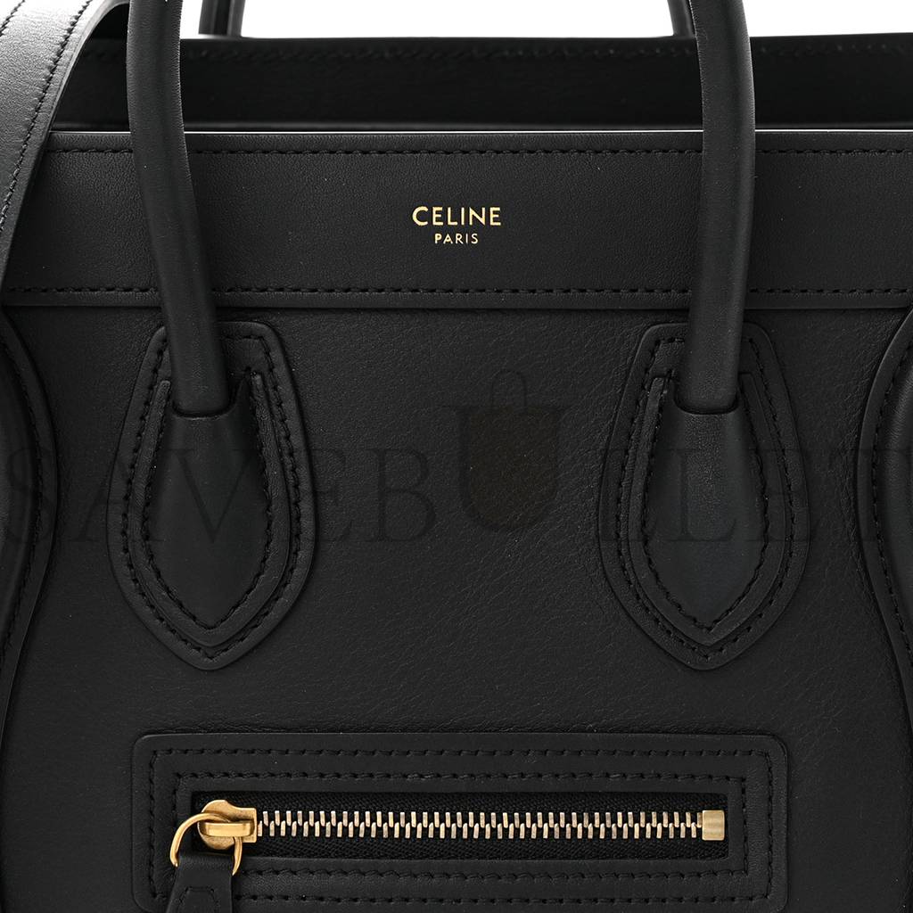 CELINE SMOOTH CALFSKIN NANO LUGGAGE BLACK (20*20*10cm) CELINE SMOOTH CALFSKIN NANO LUGGAGE BLACK (20*20*10cm)