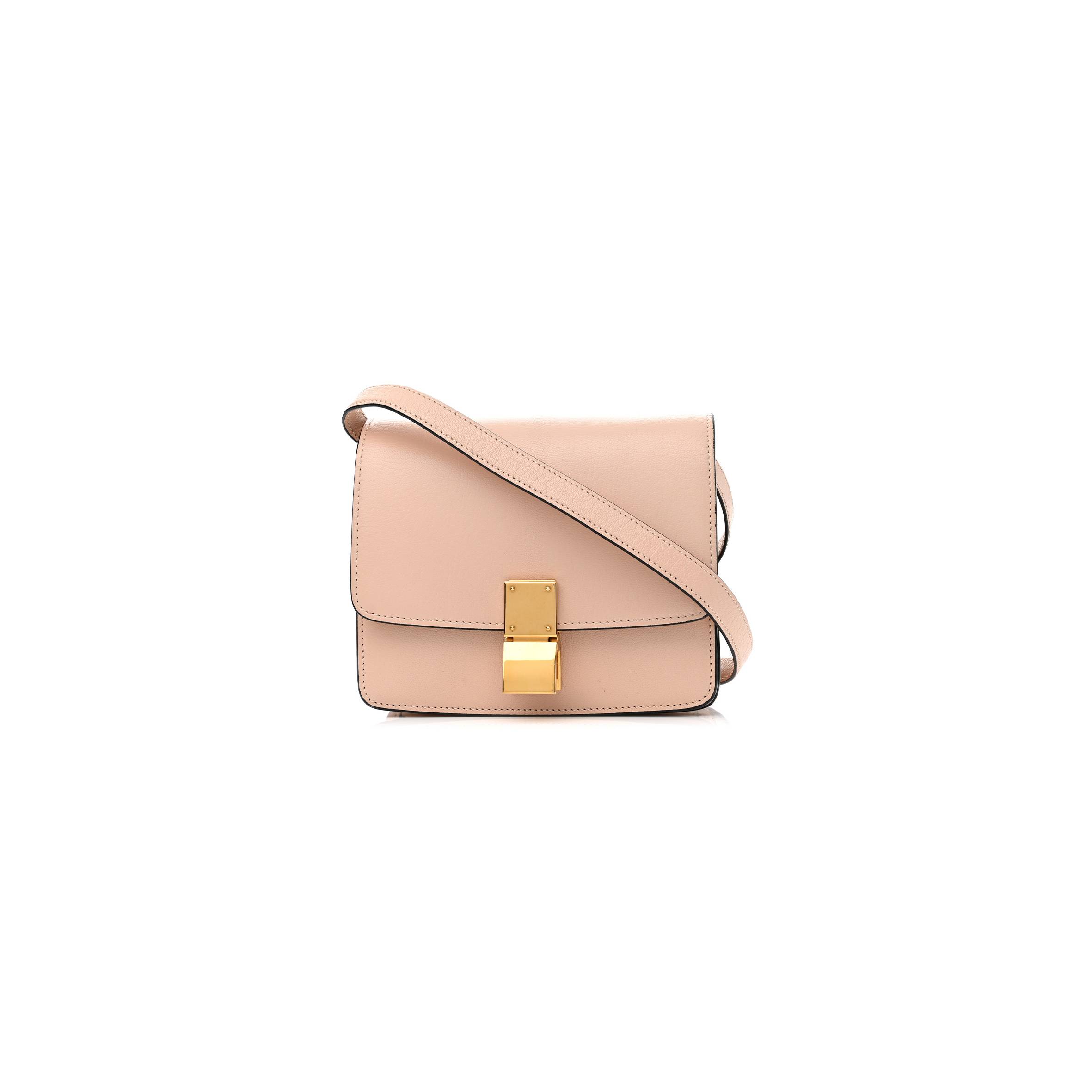 CELINE GOATSKIN SMALL CLASSIC BOX FLAP BAG BLUSH (17*14*6cm) CELINE GOATSKIN SMALL CLASSIC BOX FLAP BAG BLUSH (17*14*6cm)
