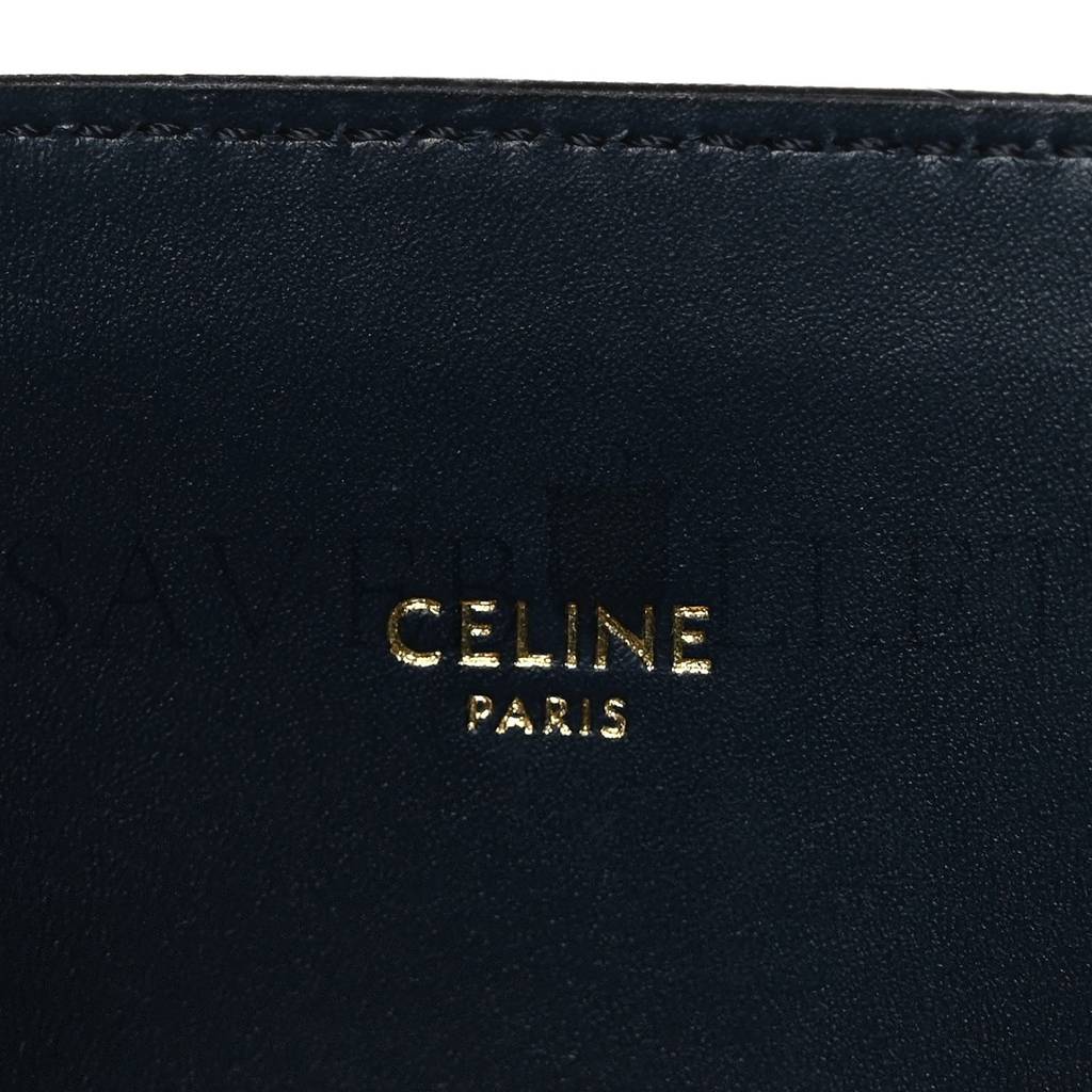 CELINE CANVAS CALFSKIN LOGO PRINT SMALL VERTICAL CABAS NATURAL NAVY (32*28*8cm) CELINE CANVAS CALFSKIN LOGO PRINT SMALL VERTICAL CABAS NATURAL NAVY (32*28*8cm)