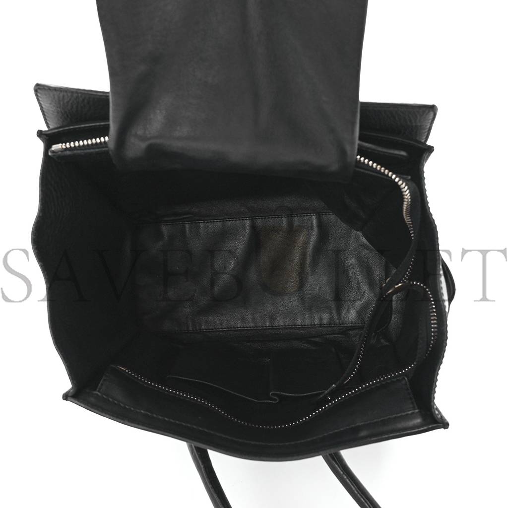 CELINE SMOOTH CALFSKIN MICRO LUGGAGE BLACK (26*26*14cm) CELINE SMOOTH CALFSKIN MICRO LUGGAGE BLACK (26*26*14cm)