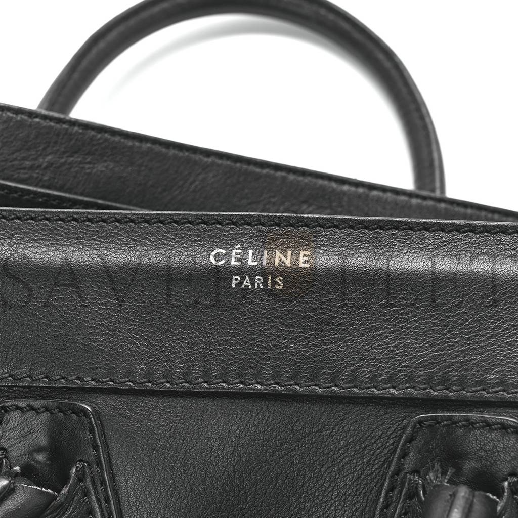 CELINE SMOOTH CALFSKIN MICRO LUGGAGE BLACK (26*26*14cm) CELINE SMOOTH CALFSKIN MICRO LUGGAGE BLACK (26*26*14cm)