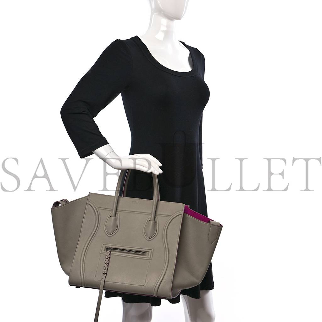 CELINE BABY GRAINED CALFSKIN MEDIUM PHANTOM LUGGAGE BEIGE (30*28*25cm) CELINE BABY GRAINED CALFSKIN MEDIUM PHANTOM LUGGAGE BEIGE (30*28*25cm)