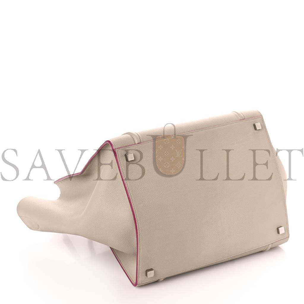 CELINE BABY GRAINED CALFSKIN MEDIUM PHANTOM LUGGAGE BEIGE (30*28*25cm) CELINE BABY GRAINED CALFSKIN MEDIUM PHANTOM LUGGAGE BEIGE (30*28*25cm)