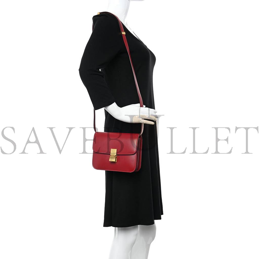 CELINE BOX CALFSKIN TEEN CLASSIC BOX FLAP BAG RED (18*15*6cm) CELINE BOX CALFSKIN TEEN CLASSIC BOX FLAP BAG RED (18*15*6cm)