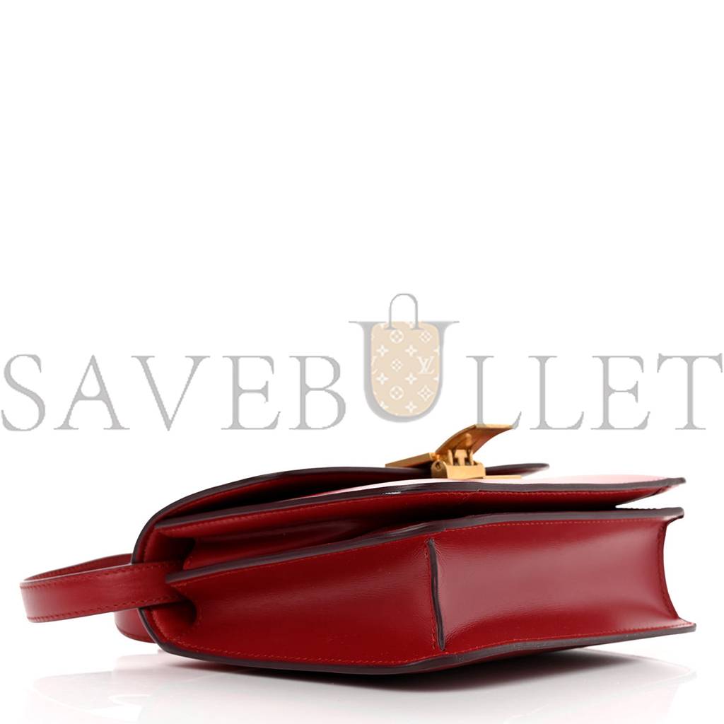 CELINE BOX CALFSKIN TEEN CLASSIC BOX FLAP BAG RED (18*15*6cm) CELINE BOX CALFSKIN TEEN CLASSIC BOX FLAP BAG RED (18*15*6cm)